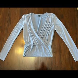 Light blue long sleeve blouse